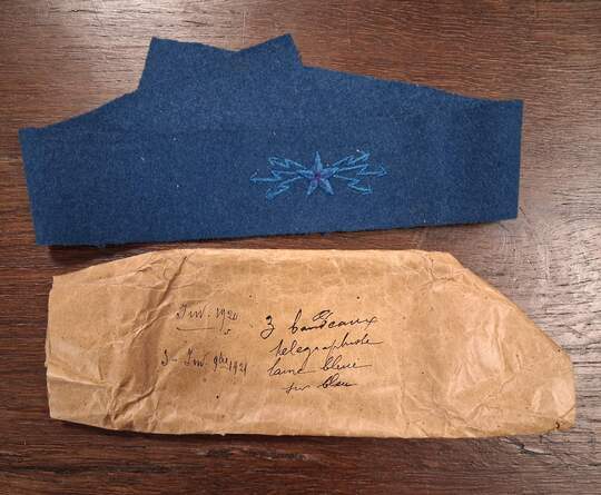 WWI. Telegraphist's kepi band. New old stock.
