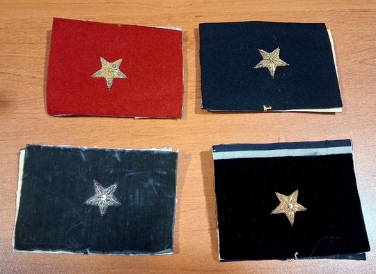WWI. Pair of collar patches for administrative officer. New old stock. Very limited quantities. 