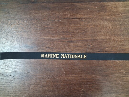 Sailor cap ribbon, embroidered, with the inscription 