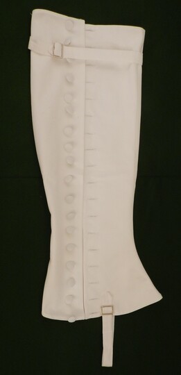 White gaiters in white or black - price by pair - made in France