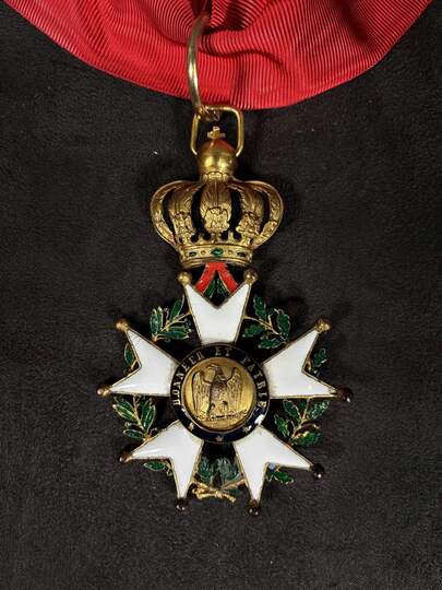 Grand cordon (new) with original jewel of commandeur of Légion d'Honneur, second Empire. - copie