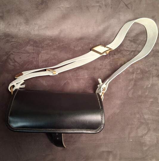 Light cavalry trooper's cartridge box. New condition. Not very thick leather.