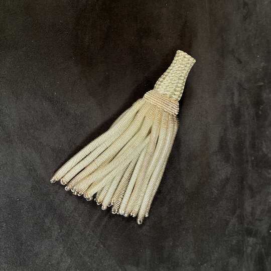 Old silver tassels – Large bullion fringe – 14 cm – Old French manufactured – Sold individually –