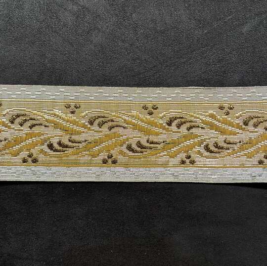 Braid flower of lotus in metal - 60 mm - Old French manufacturing - Per meter  