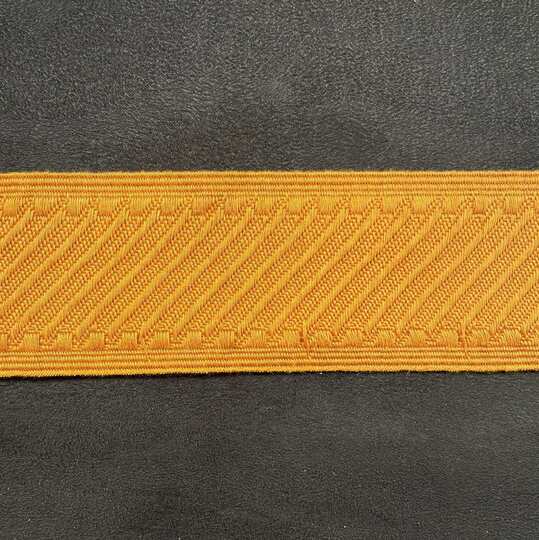 Aurore color with bâton pattern braid alternated  in coton - 50 mm - Asian manufacturing - Per meter  