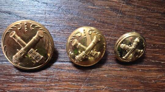 WWI. BELGIUM. Gilt lion buttons, new old stock, available in 3 diameters. Manufactured by Éts David. - copie