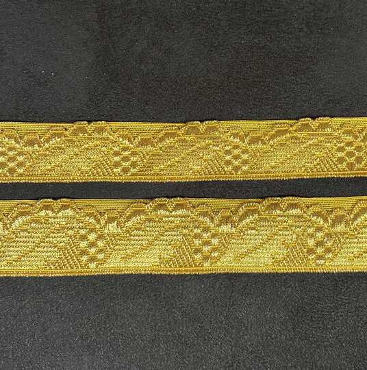 Gold waves braid - 20 and 26 mm - French Moderne manufacturing - Per meter