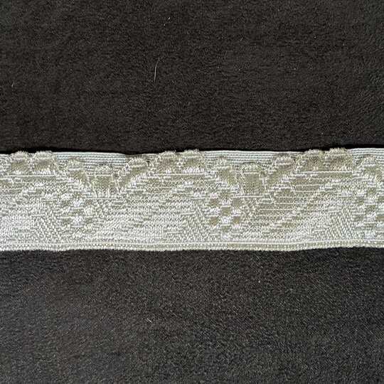 Silver waves braid - 26 mm - French Moderne manufacturing - Per meter 