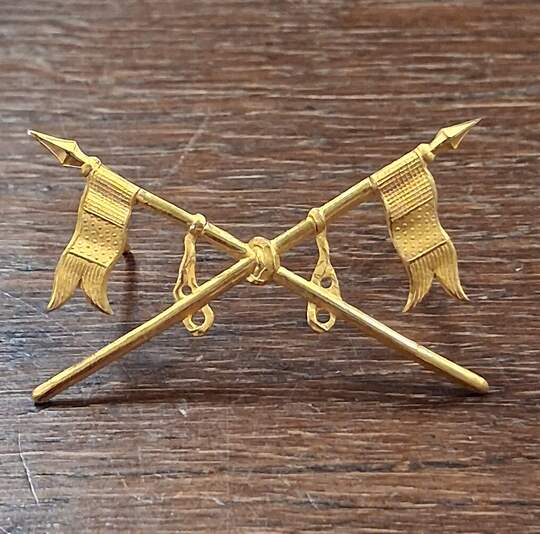Pre-war or early WWI BELGIUM. Lancer officer's insignia. Old new stock.